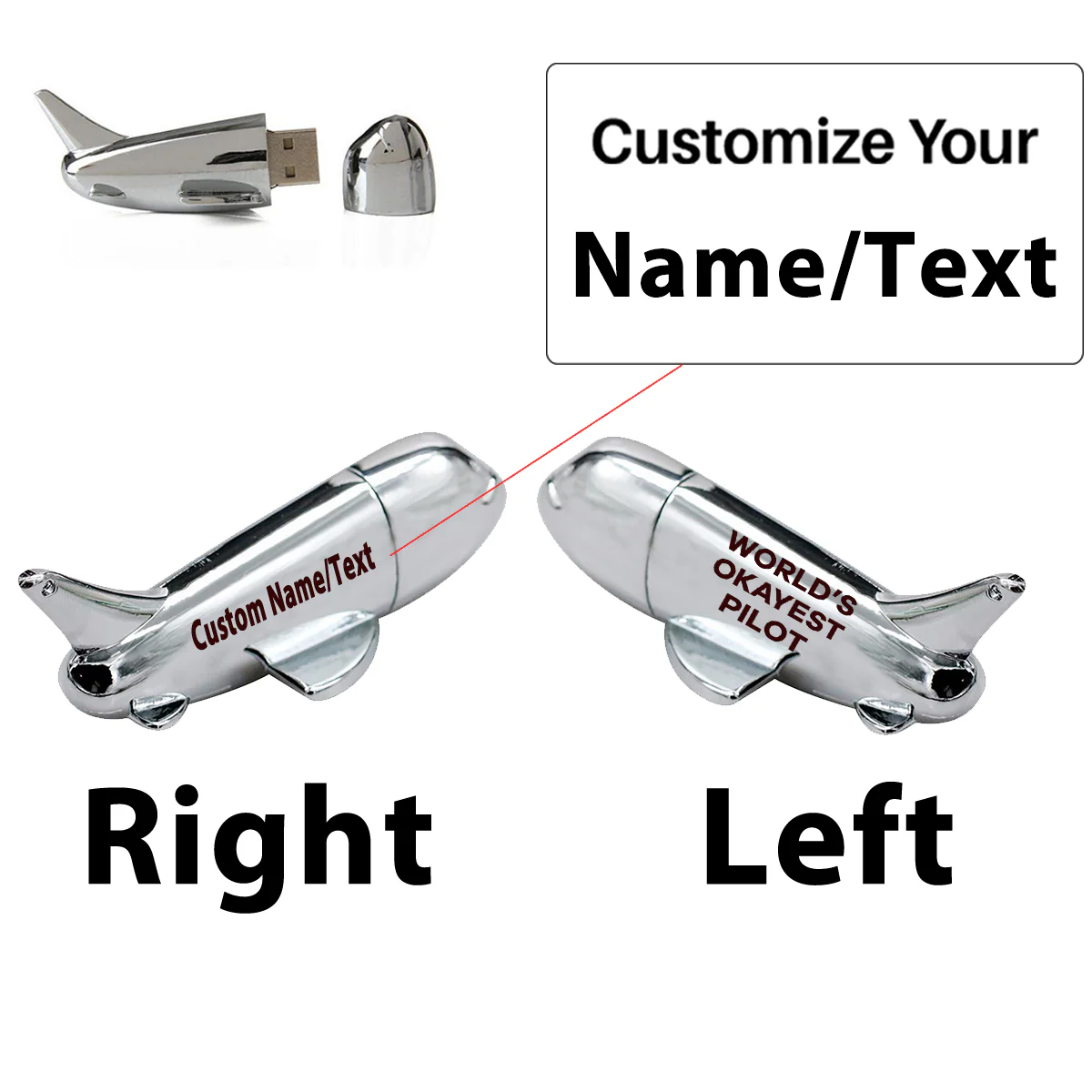 World's Okayest Pilot Designed Airplane Shape USB Drives
