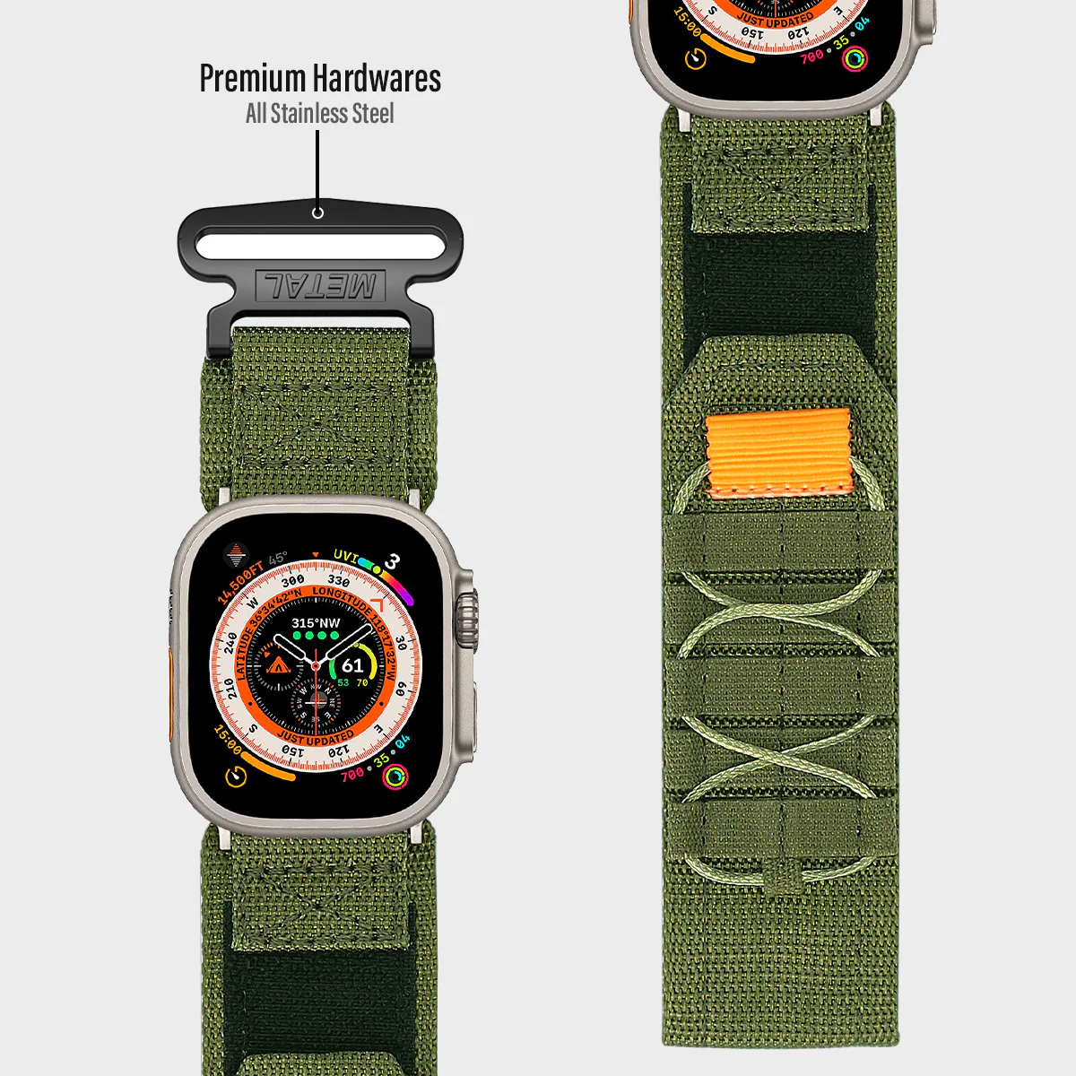 Wrist Strap for Apple Watch  Nylon Tactical Sports band - Image 3